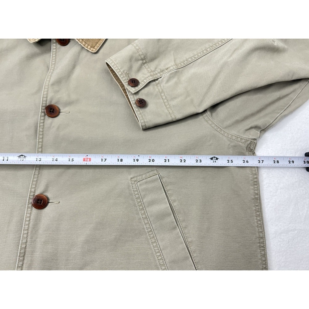 LL Bean Chore Jacket Mens XLT Beige Khaki Corduroy Collar Field Barn Coat 0-BGW5 - Picture 10 of 11